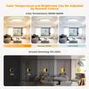 BLNAN LED Flush Mount Ceiling Light Fixture with Remote Control, 15.4 Inch 3000K-6500K Dimmable Round Low Profile Ceiling Lamp for Living Room Bedroom Kitchen, 15.4Inch 36W Night Light