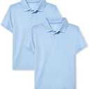 The Children's Place Boys' Short Sleeve Pique Polo, 2 Pack, Blue, XXL