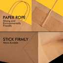 RACETOP 100 Pcs Kraft Shopping Bags 10x5x13 Inch Brown Paper Bags with Handles Bulk, Recycled Paper Gift Bag for Birthday Party Favors Grocery Retail Shopping Business
