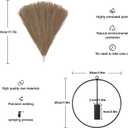 Pretty Jolly Boho Wall Decor, Wall-Mounted Metal Wall Decor, Hanging Artificial Pampas Display, Wall Art Living Room, Bedroom, Bathroom,Plant 2 Pack (S 7.8inch (Black Ring), Beige)