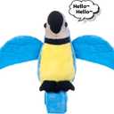 My OLi Talking Parrot Toy with Wristband Repeats Your Words 5.7" Plush Parrot with 8.3" Wingspan Stuffed Animal Fun Interactive Pet Companion for Kids