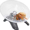 Hermit Crabs Wheel Toy, Hamster Running Wheel Toys, Small Animals Cage Accessory, Tank Accessory, Suitable for Hermit Crab Hamster Rat (Black)