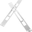 jojofuny 2pcs 10.23 X 1.18 X 0.31 InchDoor Security Strike Plates, StainlessKick Plate Larson Storm Door Strike Plate Door Security Plates Jamb Reinforcement Plate Deadbolt Cover