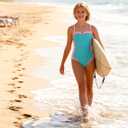 Kids4ever Girls One Piece Swimsuits Color Block Bathing Suit Kids Swimwear for Teens Beach 9-16Y (13-14 Years, Green)