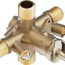 Shower Valve Replacement for Moen Posi-temp Valve, Brass 4 Port Valve, 1/2 Inch Connection, Adjustable Water Temperature & Scald Guard, Bathtub and Shower Rough-In(with Screwdriver Stops)