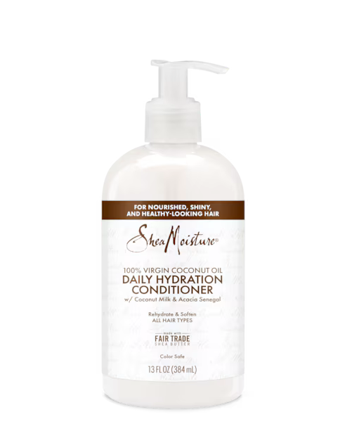 SheaMoisture Daily Hydration Conditioner 100% Virgin Coconut Oil for All Hair Types Sulfate-Free 13 oz