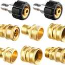 Twinkle Star Pressure Washer Adapter Set, Quick Disconnect Kit, M22 Swivel to 3/8'' Quick Connect, 3/4" to Quick Release (Brass)