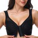 Arm Ma Wirefree Front Closure Bra for Women Minimizer(Dark,46DDD)