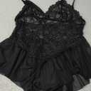 Avidlove Plus Size Lingerie for Women Lace Bodysuit One Piece Teddy Babydoll Mesh Chemise V Neck Sleepwear, M