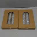 8 Pack Christmas Tree Candles, 10 Inch Pure Beeswax Christmas Tree Shaped Taper Candles for Xmas Holiday Decor, Advent Party Banquet Centerpiece Decoration(Silver)