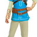 Link Breath Of The Wild Deluxe Costume, Blue, X-Large (14-16)