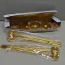 Urban Deco 16PK Gold Table Number Holders Place Card Holders 12 Inch Table Card Holders Steel Card Holders for Photos, Food Signs, Memo Notes, Weddings, Restaurants, Birthdays