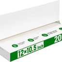 EcoDispose Precut POP UP Deli Paper Sheet Pack of 200, Interfolded Heavy Paper for Food Wrap and Serving (12" x 10-1/2", White