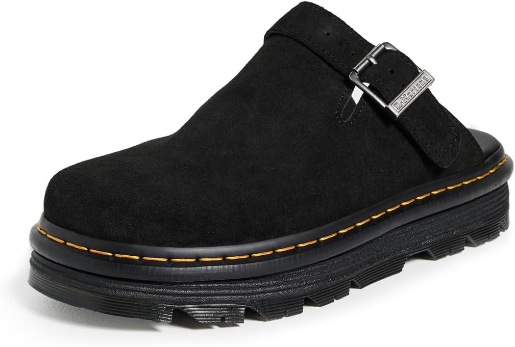 Dr. Martens Unisex-Adult Zeb Zag Mule (6 Women/5 Men, Black Eh Suede)