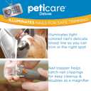 PetiCare Illuminated Dog & Cat Nail Clipper With LED Light & 5X Magnification for Safe, Precise Trimming | Pet Nail Cutter for Small & Large Breeds | Easy-to-Use Grooming Tool for Pets