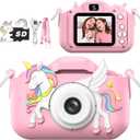 Masterbee Children's Camera Toys for Girls & Boys, 3-12 Years - 1080P HD Video Kids Digital Camera - Perfect for Christmas & Birthday Gifts (Colorful Pink)