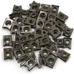 uxcell 50 Pcs Dark Green Universal Metal M6x1.0 U Nuts Fairing Clip Speed Fastener Replacement for Motorcycle