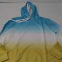 Oversized Hoodie Shirts Dressy Casual Long Sleeve Gradient Color Hooded Pullover Tops Loose, Large