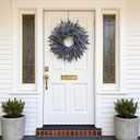 26 Inch Lavender Eucalyptus Wreaths for Front Door, Spring Summer Wreath,Large Eucalyptus Outdoor Wreath with Greenery Leaves for Porch,Wall,Holiday,Home Decor- Spring, Summer, Fall, All Seasons