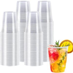BYSNOW 5 oz Clear Plastic Cups, 100 Count Disposable Cups for Party PP Small Plastic Cups for Party, Cold Coffee, Soda, Juice