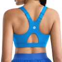 RUNNING GIRL High Impact Sports Bras for Women High Support Molded Cups, Adjustable Straps Sports Bra with Sewn in Pads (Large, Dazzling Blue)