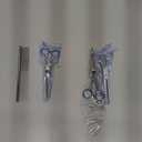 Professional 4 in 1 Dog & Cat Grooming Scissors Kit with Safety Round Tips,Sharp & Durable,Dog Shears for Grooming - Includes Straight, Curved, Thinning Scissors and Comb - Premium Pet Supplies