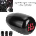 Dweekiy Gear Shift Knob,Car Universal Modification Manual Knob Gear Shift Head Shifter 6 Speed(Black)