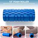 Krightlink 5 in 1 Foam Roller Set for Deep Tissue Muscle Massage, High Density Trigger Point Fitness Patented Exercise Foam Roller, Massage Roller, Massage Ball, Resistance Band, for Whole Body