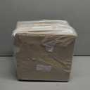 11 x 11 Inch Storage Cubes, 6 Pack Large Collapsible Fabric Storage Bin with Ropes, Foldable Storage Cubes for Home, Office,Closet, Clothes, Toys Organizer (White&Beige)