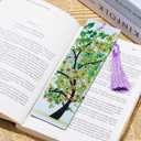 choyaxo 6 Pack Diamond and Painting Bookmark DIY Leather Tassel Bookmark for Adult Beginners Christmas New Year Graduation Birthday Gift 8.3x2.4 Inch