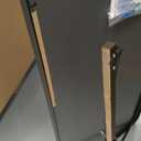 SCWF-GZ 57x20 Door Hanging Full Length Mirror, Floor Stand (Height 5.7ft just Body in1.3ft) Wall Mounted Metal Frame Rectangle Dressing Mirrors for Bedroom Living Room 57 inch Black