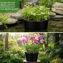 Weysat 8pcs Pond Plant Baskets Hydroponic Baskets 8.3 Inch Round Aquatic Plant Net Pot Large Plastic Net Container Black Mesh Pond Container for Hydroponics Live Aquarium Nursery Grow