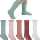 Baby Girl Knee High Socks Newborn Infant Toddler Cotton Ruffle Long Socks Non Slip Stockings Dress Sock