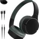 Belkin SoundForm Mini Kids Wireless Headphones w/Built-in Microphone, 30H of Playback Time, Fun Stickers, & Case - Over-Ear Headsets for Online Learning, School, iPhone, iPad, Galaxy, & More - Black