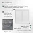 Vent Systems 8" x 8" Inch (Overall Dimensions) - White - Air Vent Cover Metal Air Return Grill with Built in Pest Guard Screen HVAC Vent Duct Cover for Home Improvement