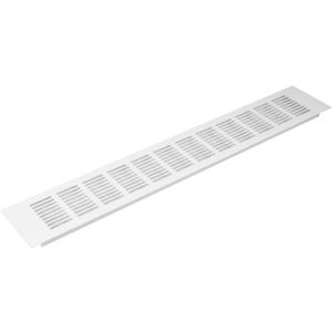 Vent Systems 20 x 3 Inch (Outer Dimensions) Air Supply Ventilation Grille - White Aluminum Rectangle Intake/Exhaust Door Vent Deflector - HVAC for Home Improvement Floor, Wall Duct Cover