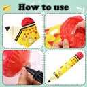 10pcs Large Inflatable Crayons & Pencil Balloons, Back to School Balloons 5 Jumbo Inflatable Pencil & 5 Crayons Decorations for Home Classroom Party