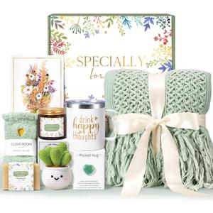Self Care Gifts for Women Get Well Soon Gifts, Gift Baskets for Women, Inspirational Birthday Gifts for Woman, Sympathy Thinking of you, Spa Gifts Set Christmas Gifts for New Mom Friend Sister (Sage Green)