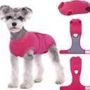Kuoser Dog Surgery Suit Female Spay, Dog Recovery Suit Male Neuter, Pet Clothes Onesie for Surgery Anti Licking Abdominal Wounds Puppy Surgical Recovery Bodysuit Shirt, Substitute E-Collar & Cone, Size: M (Back:13.4-16.1'', Weight:14-25 Lb)