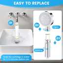 4 Pack Replacement Filters Compatible With PWERAN Handheld Shower Head,Shower Filter For Fitespot,Removes Chlorine