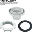 Pool Threaded Strainer Connector Nut Washer Kit 10744 10256 10255 for Intex Above Ground Swimming Pool Hose Connector Replacement Part (10744 x1,10256 x1,10255 x1)