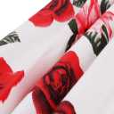 Dressever Women's Vintage A-line Printed Pleated Flared Midi Skirts (White, XS)