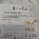 RIMELA Cream Bed Skirt King Size 12 Inch Drop, Wrap Around Elastic Adjustable Bedskirt, Soft Durable Fabric Machine Washable Easy to Install Bed skirting Dust Ruffle for Bed Frame & Box Spring