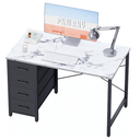 Pamray 32 Inch Computer Desk with 4 Drawers Small Office Desk for Home Bedroom Study Writing Simple Modern Computer Table White