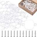 60 Pcs Mount Compatible with 100 ft Govee Pro H706 H806 Permanent Outdoor Lights Brackets with Screws for Soffit, Clip Replace Glue(White)