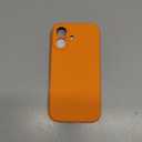 LOVE 3000 Designed for iPhone 16 Case, Premium Silicone with [Soft Anti-Scratch Microfiber Lining] Shockproof Protective Phone Case for Men Women Girls 6.1", Bright Orange