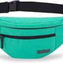 MAXTOP Large Crossbody Fanny Pack with 4-Zipper Pockets,Gifts for Enjoy Sports Festival Workout Traveling Running Casual Hands-Free Wallets Waist Pack Phone Bag Carrying All Phones (Blackish Green)