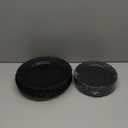 U-QE 100PCS Black Plastic Plates, Heavy Duty Black Plates Including 50PCS 10'' Dinner Plates & 50PCS 7.5'' Dessert Plate - Hard Plastic Plate for Party Wedding Bridal Shower