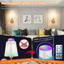 YHCDLAMP Peel and Stick Wall Sconces, No Drilling Stick On Wall Sconce, Wireless Battery Operated Wall Lights, Adhesive Wall Lamp with 10000mAh Battery Bulb for Bedroom Living Room Decor, One Size