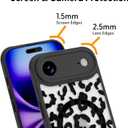Case for iPhone 17 Air [Compatible with MagSafe] Aesthetic Black Leopard Cute Design for Women Girls | Soft TPU Bumper Hard PC Back Translucent Matte Protective Slim Magnetic Phone Cover